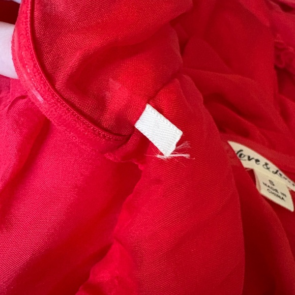 NWOT Red For Love And Lemons “Katya” Silk Chiffon Maxi Dress #2 Sz Small - Picture 15 of 16